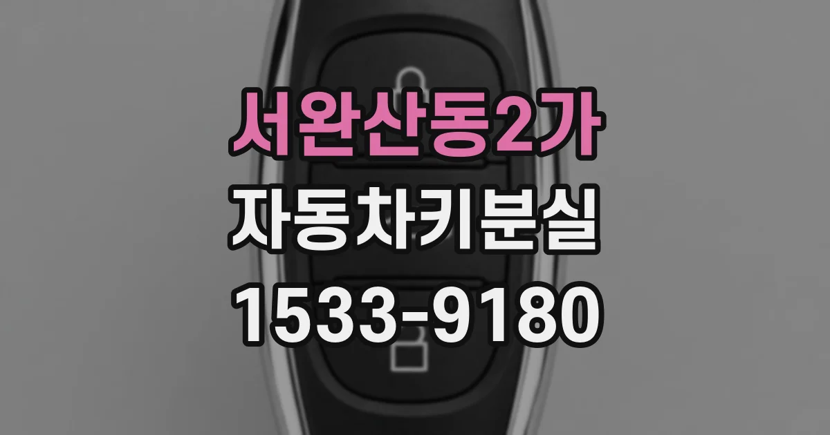서완산동2가 자동차키분실