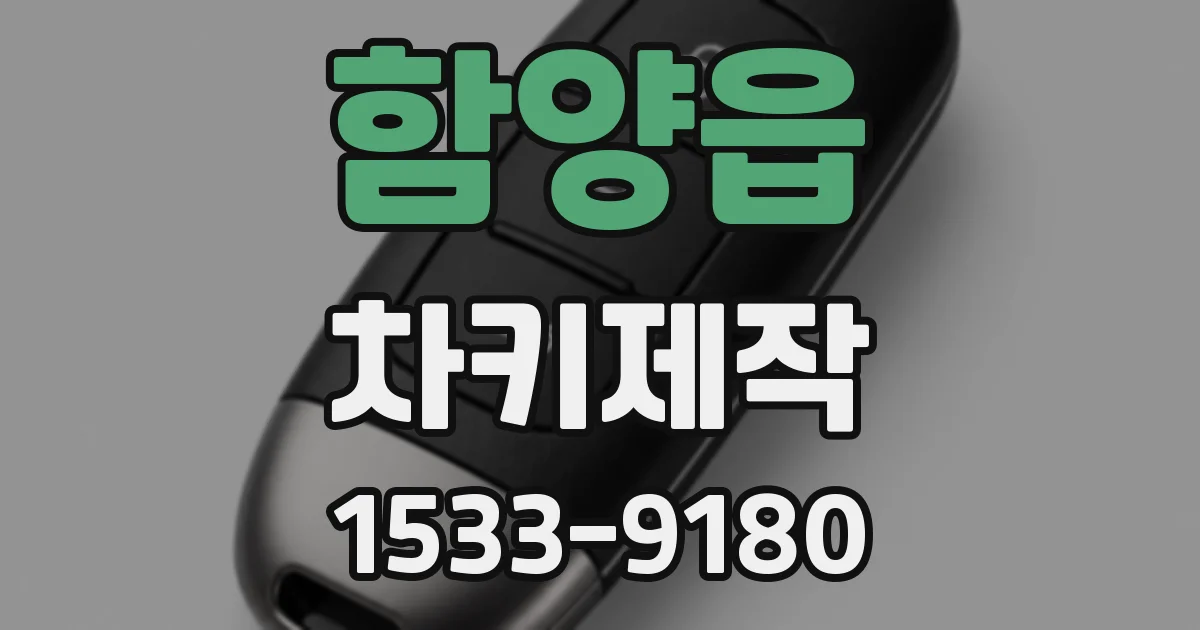 함양읍 차키제작