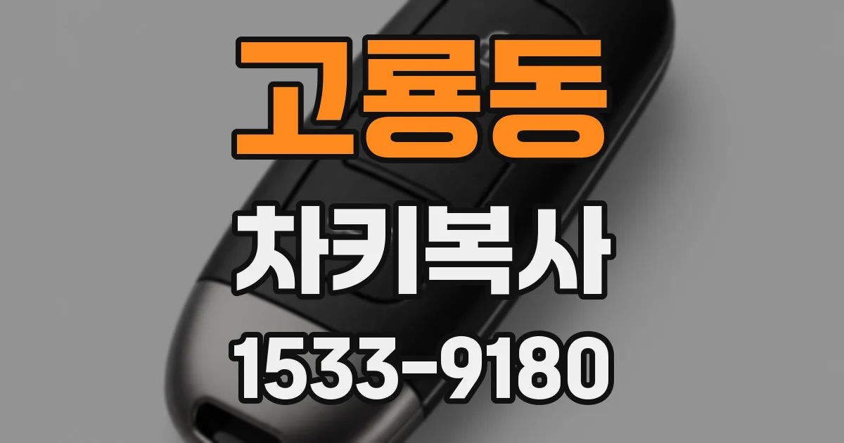 고룡동 차키복사