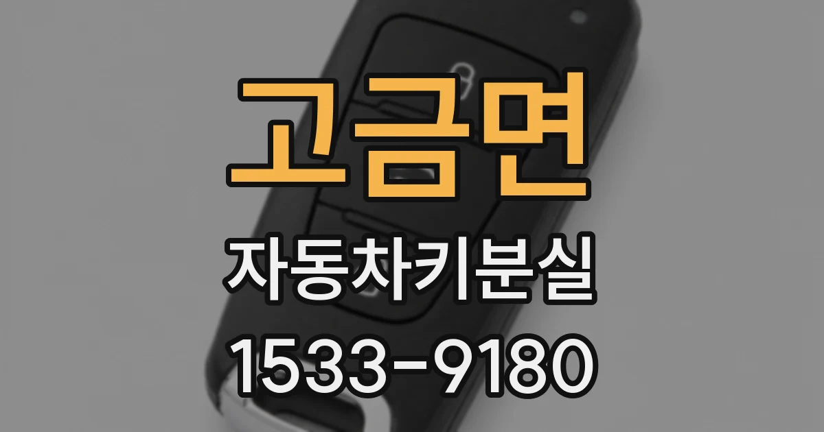 고금면 자동차키분실