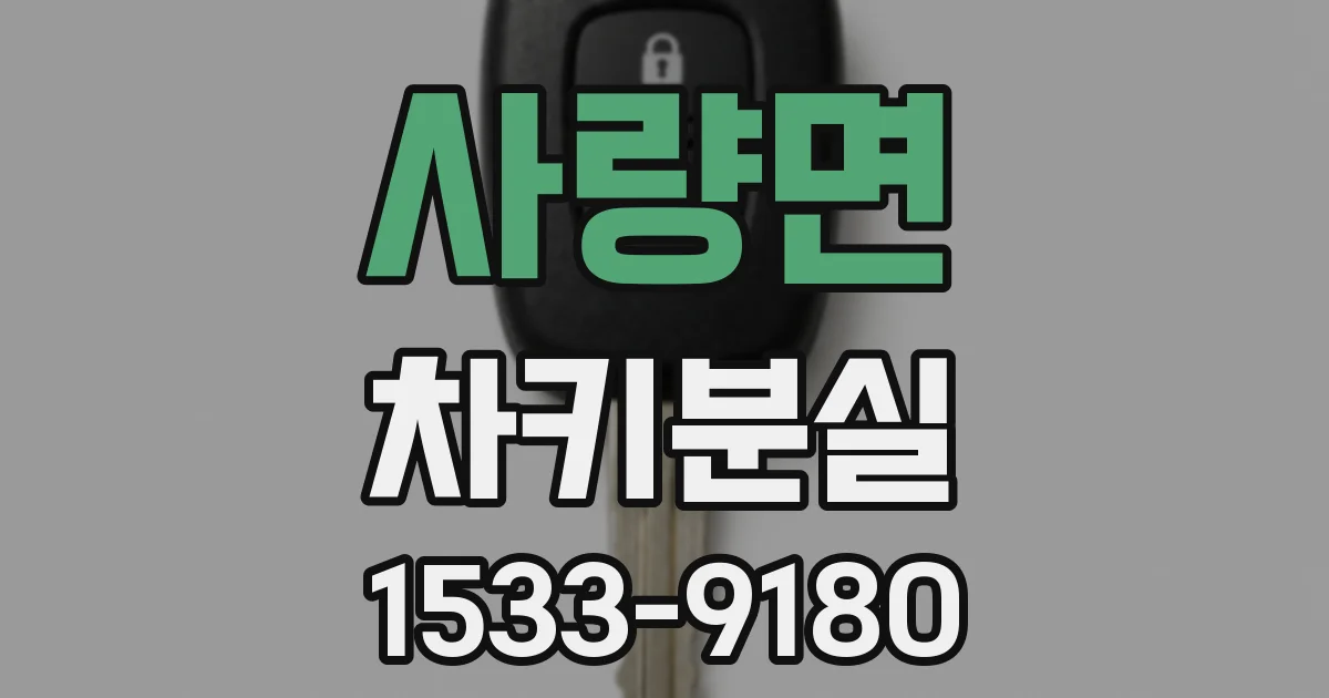 사량면 차키분실