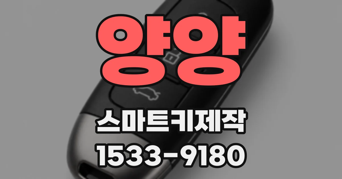 양양 스마트키제작