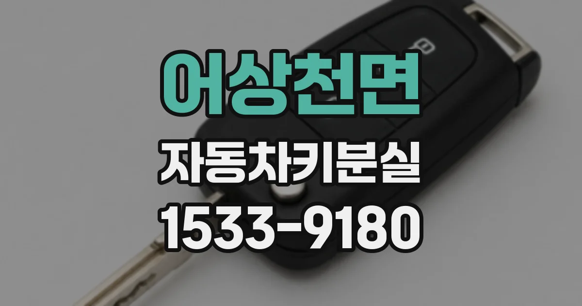 어상천면 자동차키분실