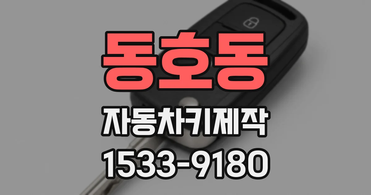 동호동 자동차키제작