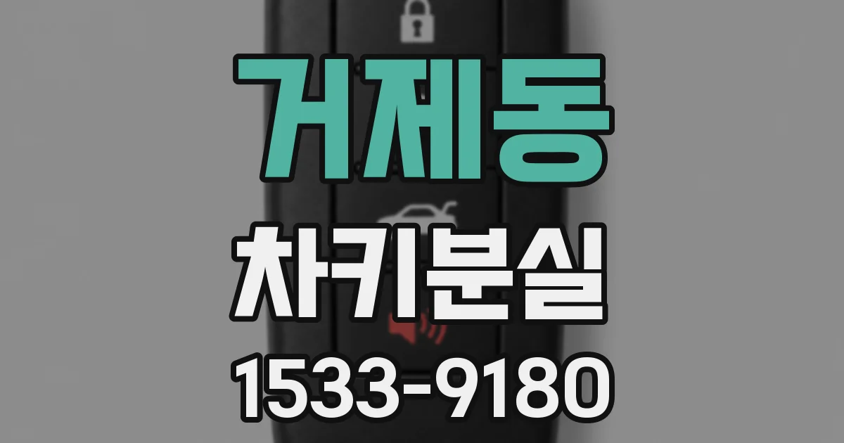 거제동 차키분실