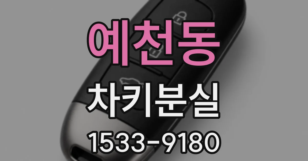 예천동 차키분실