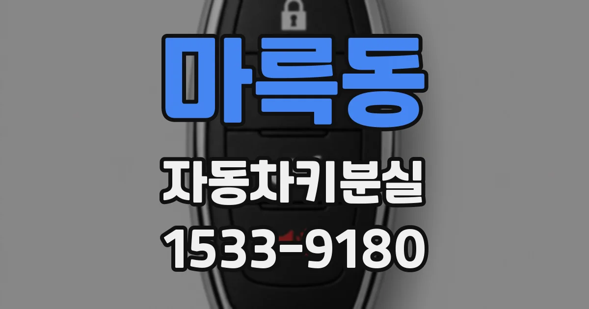 마륵동 자동차키분실