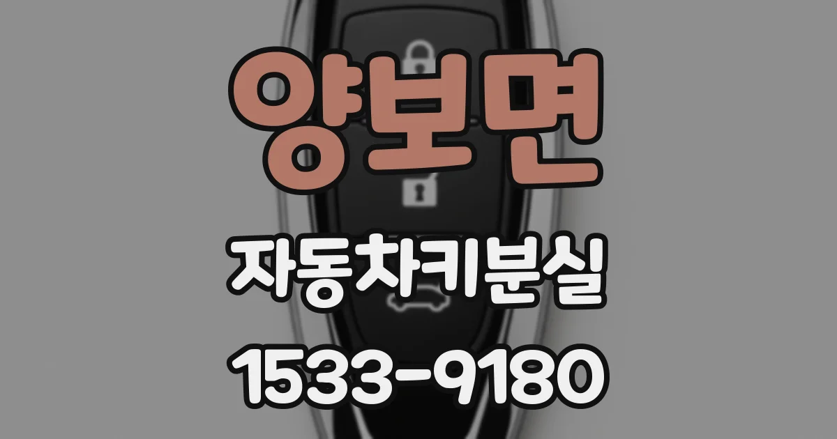 양보면 자동차키분실