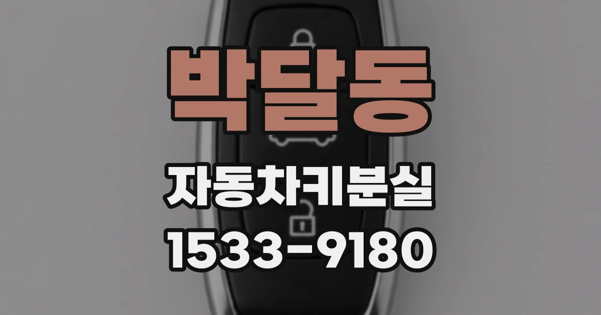 박달동 자동차키분실