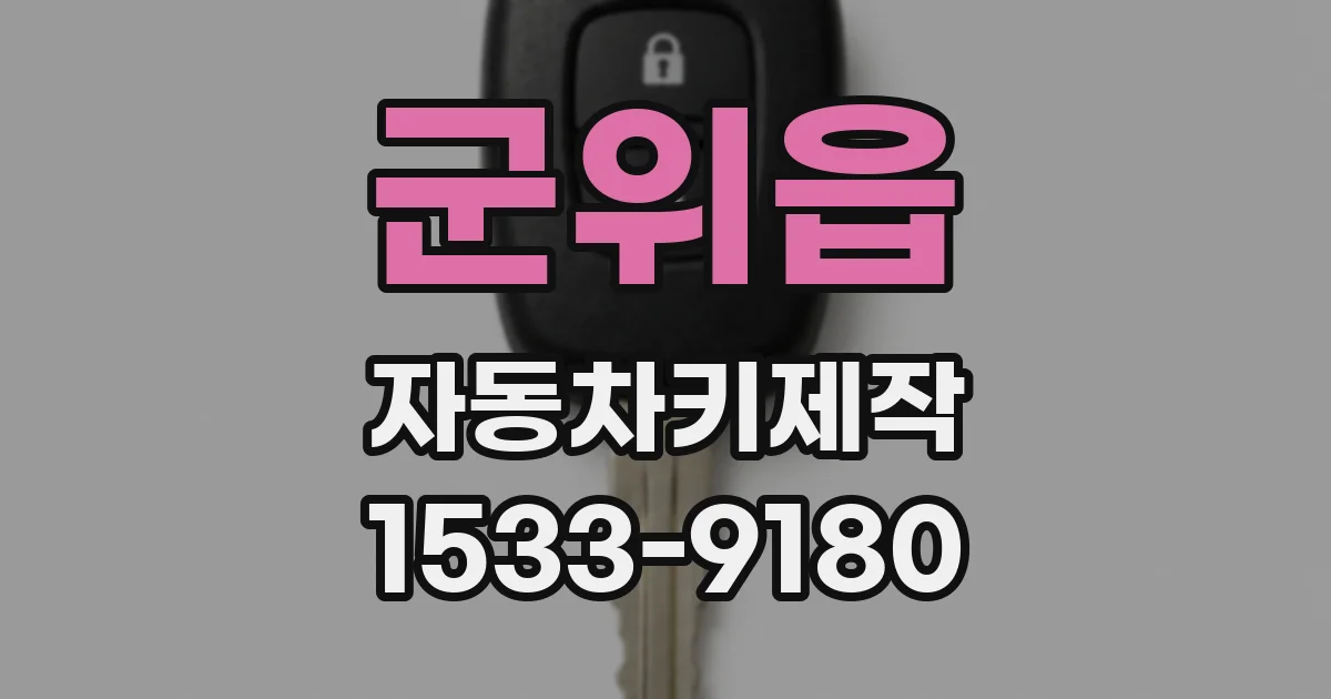 군위읍 자동차키제작
