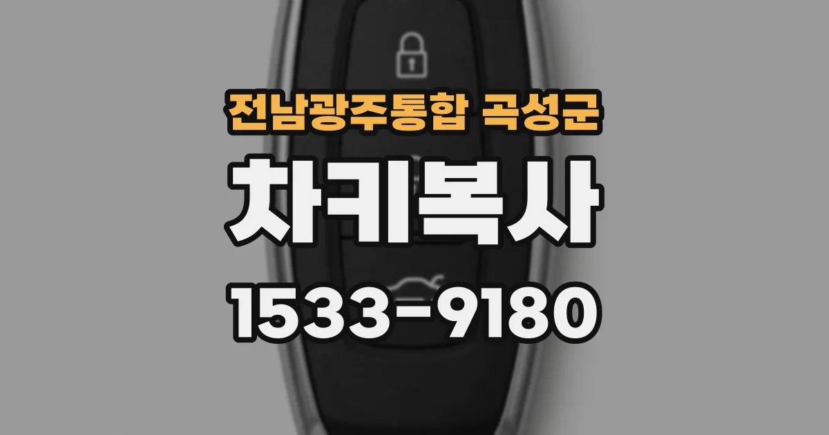 전남광주통합 곡성군 차키복사