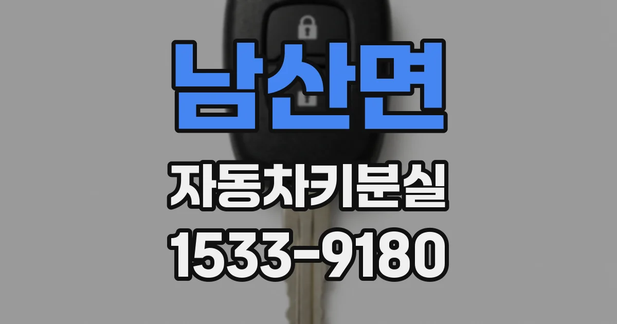 남산면 자동차키분실