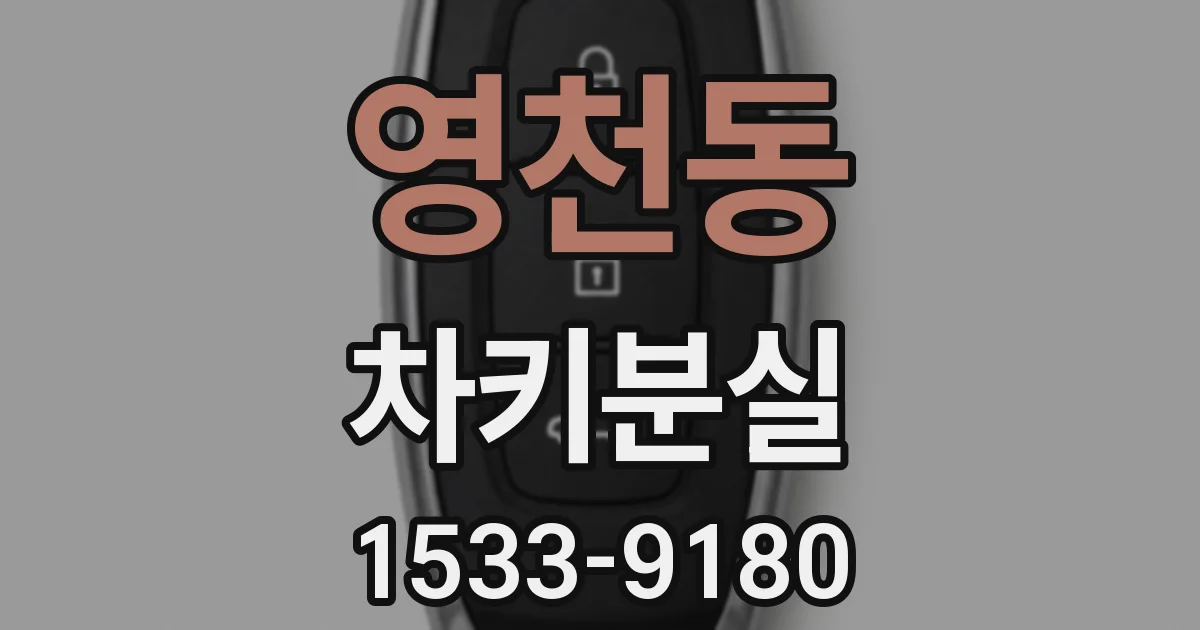 영천동 차키분실