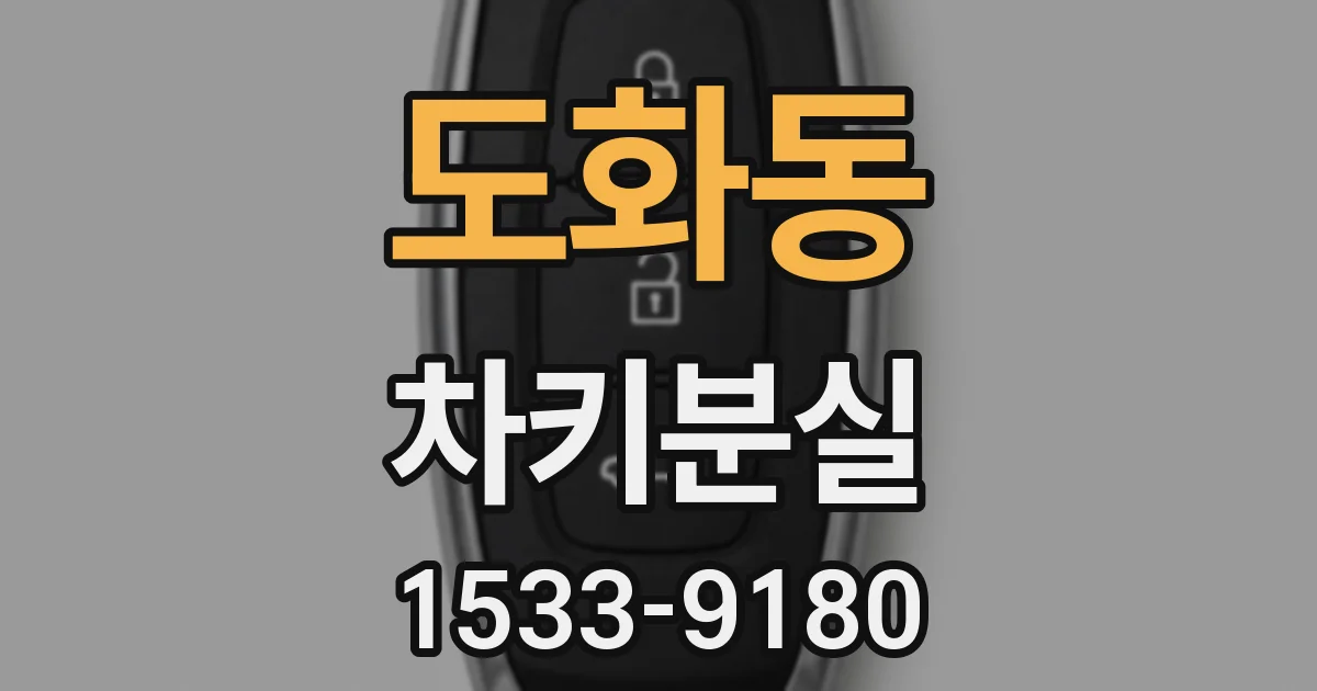 도화동 차키분실