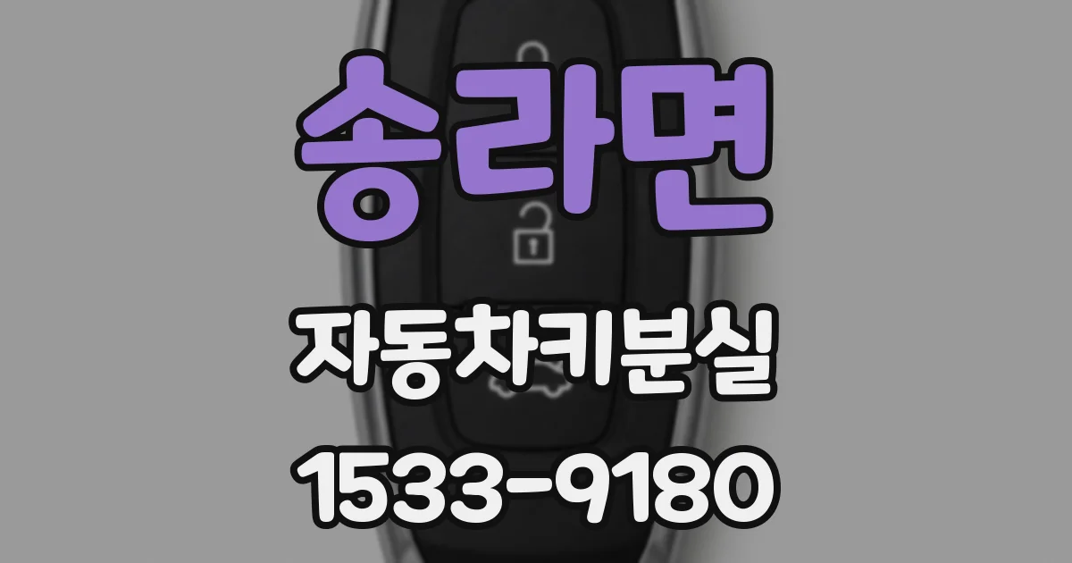 송라면 자동차키분실