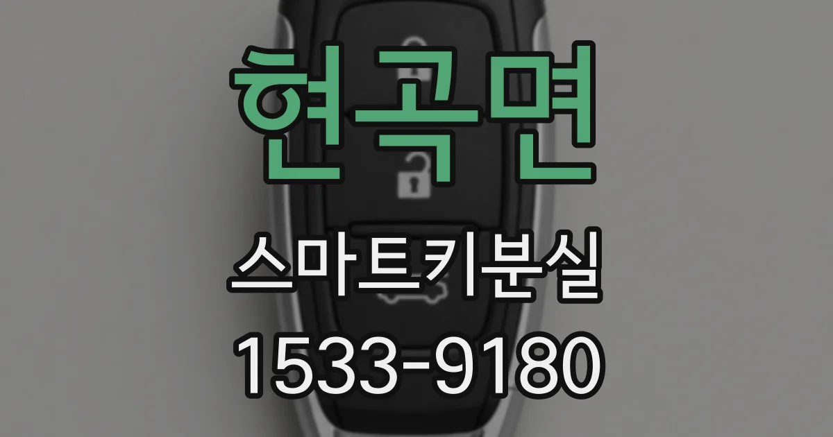 현곡면 스마트키분실