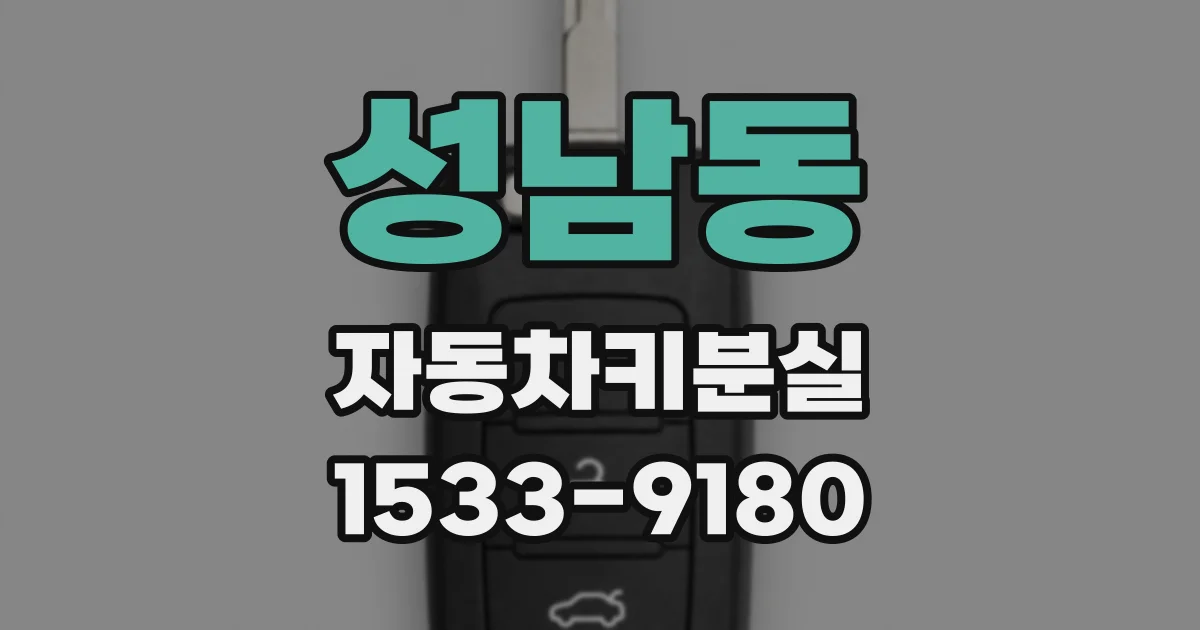 성남동 자동차키분실