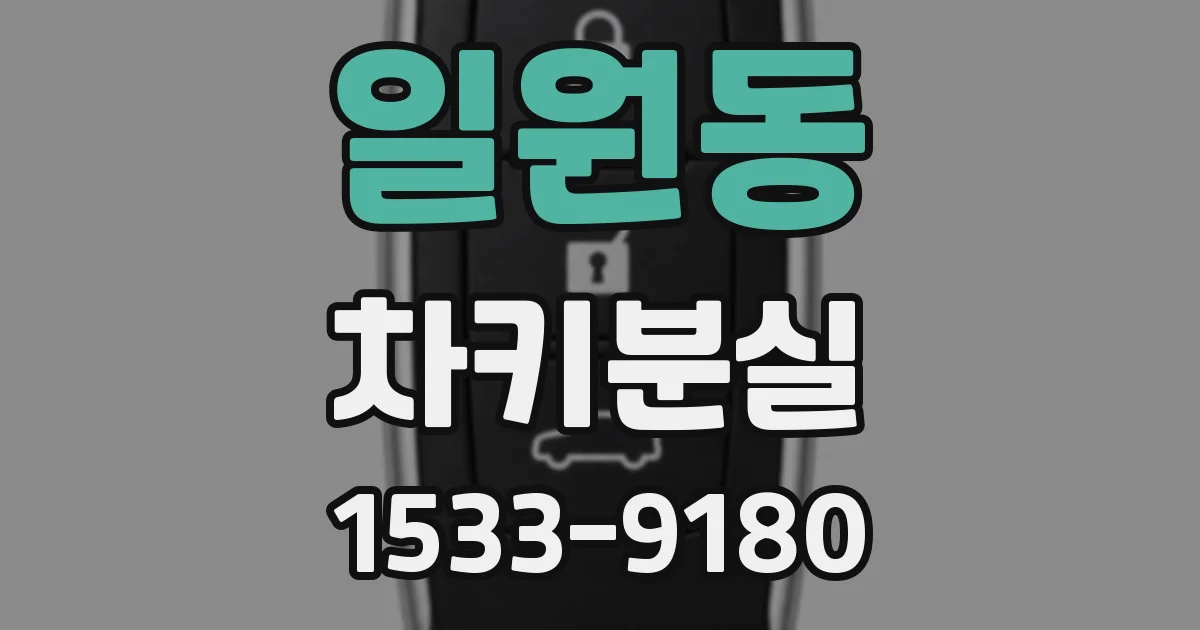 일원동 차키분실