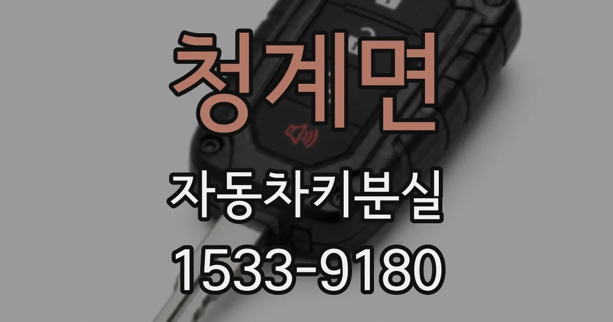 청계면 자동차키분실