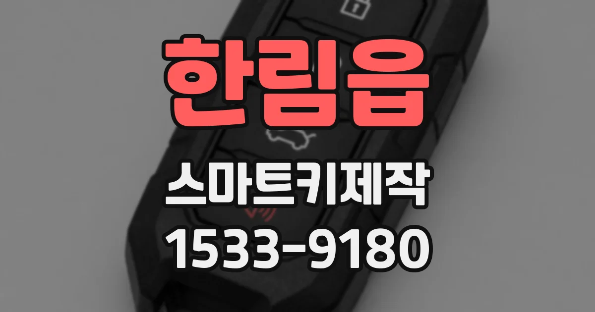한림읍 스마트키제작