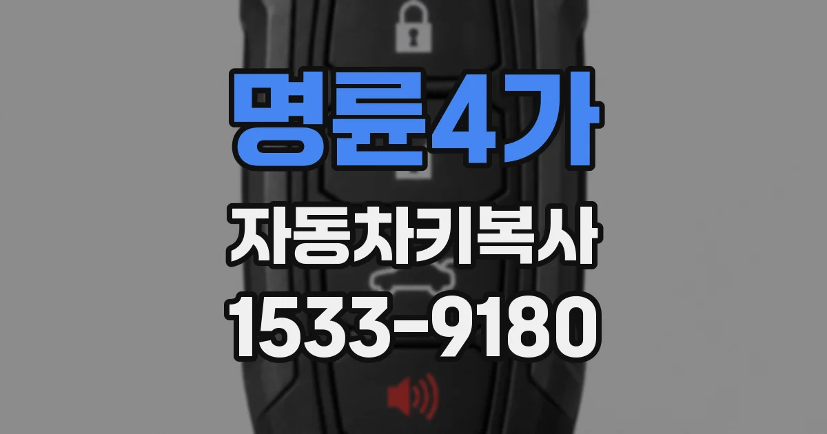 명륜4가 자동차키복사