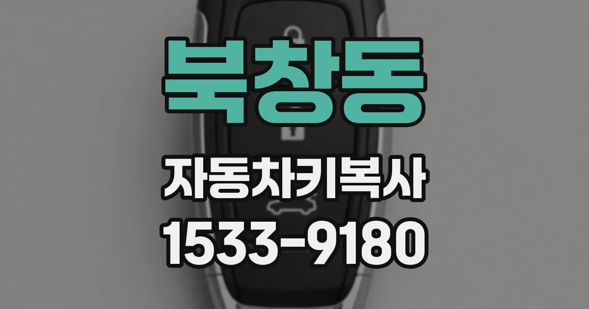 북창동 자동차키복사