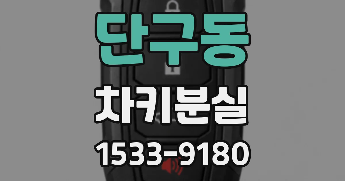 단구동 차키분실