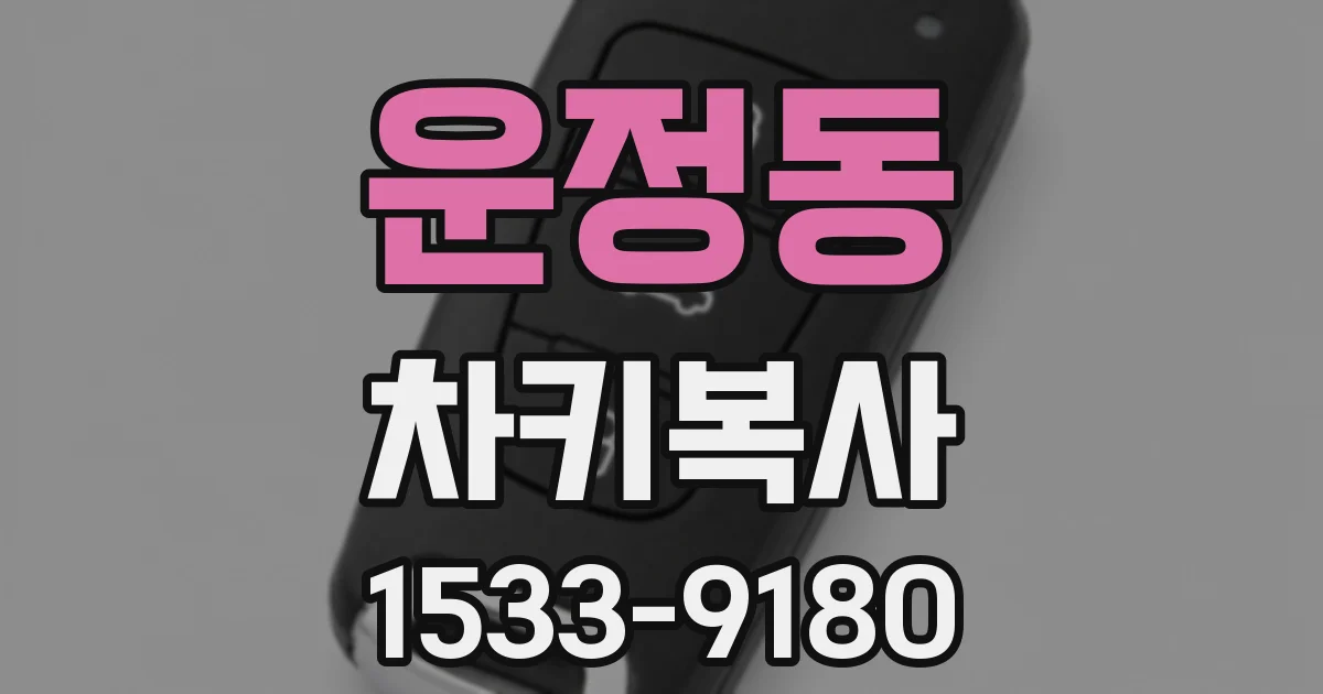 운정동 차키복사