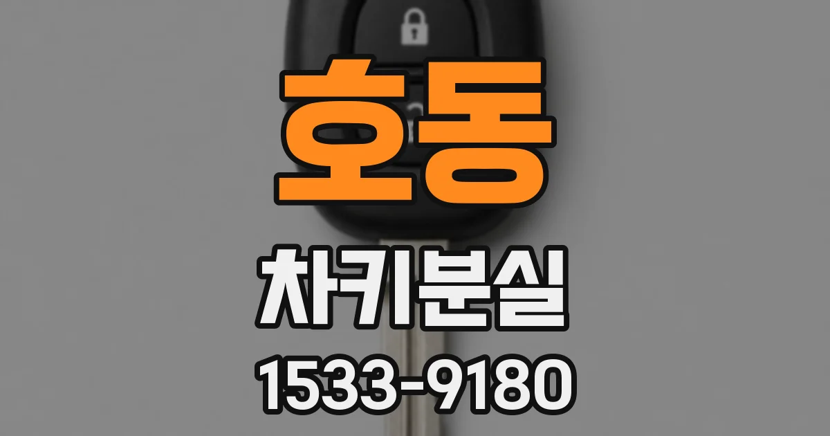 호동 차키분실