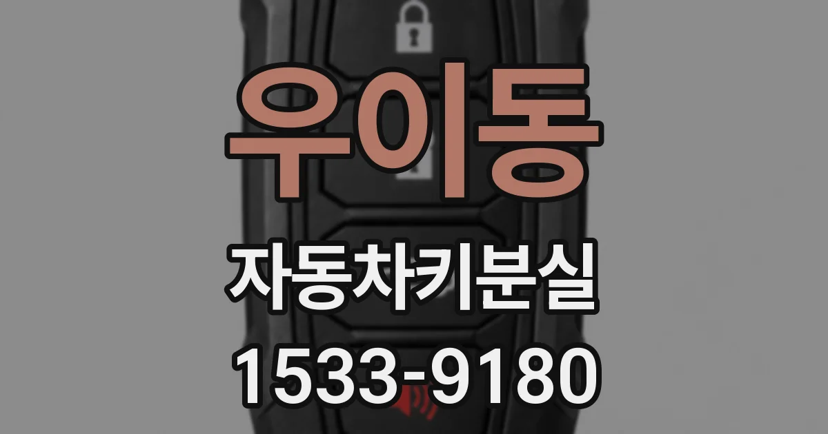 우이동 자동차키분실