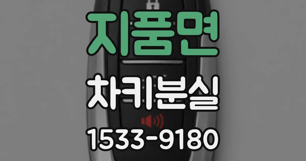 지품면 차키분실