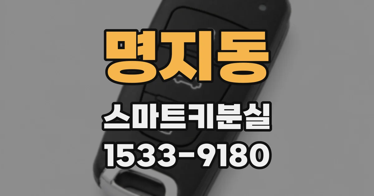 명지동 스마트키분실