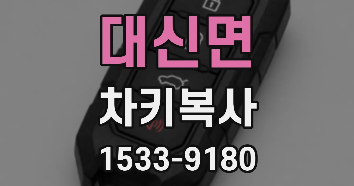 대신면 차키복사