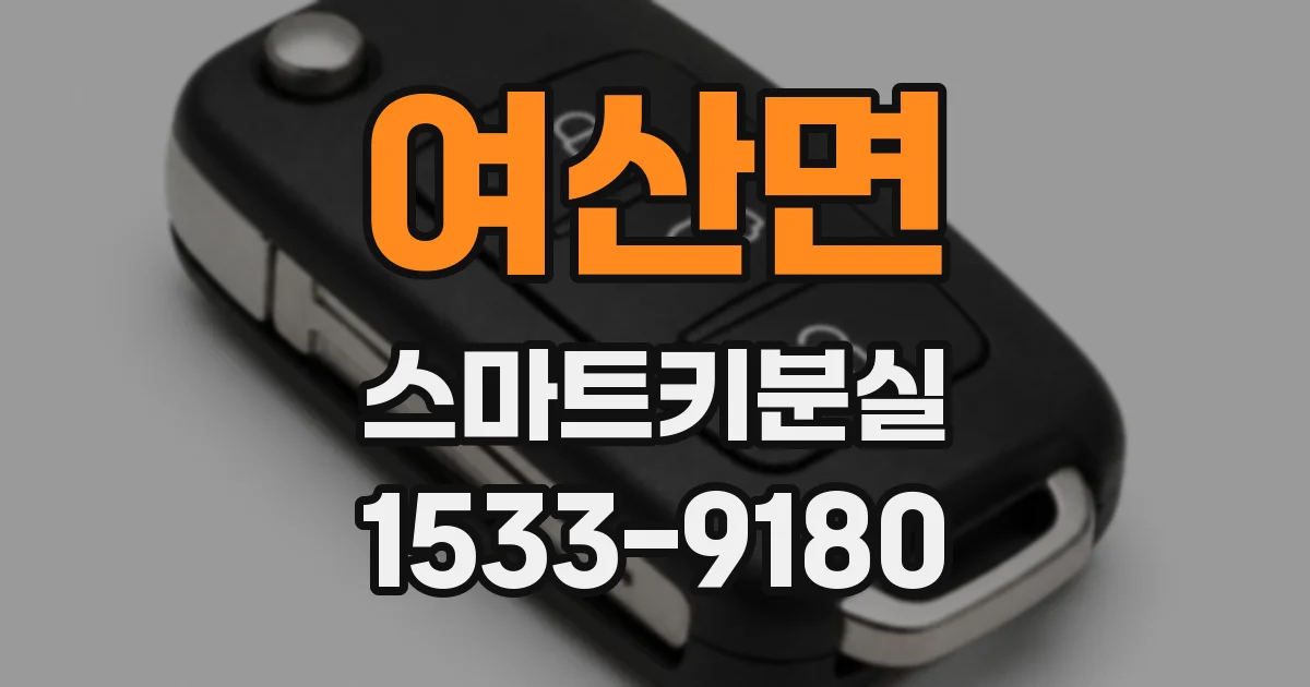 여산면 스마트키분실
