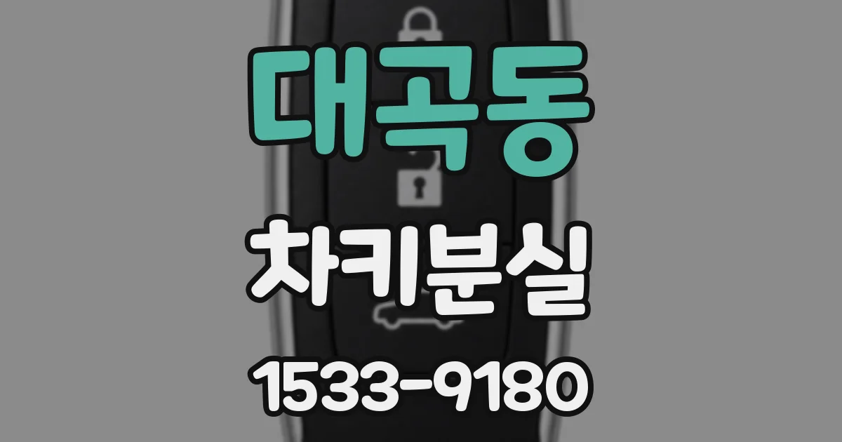 대곡동 차키분실