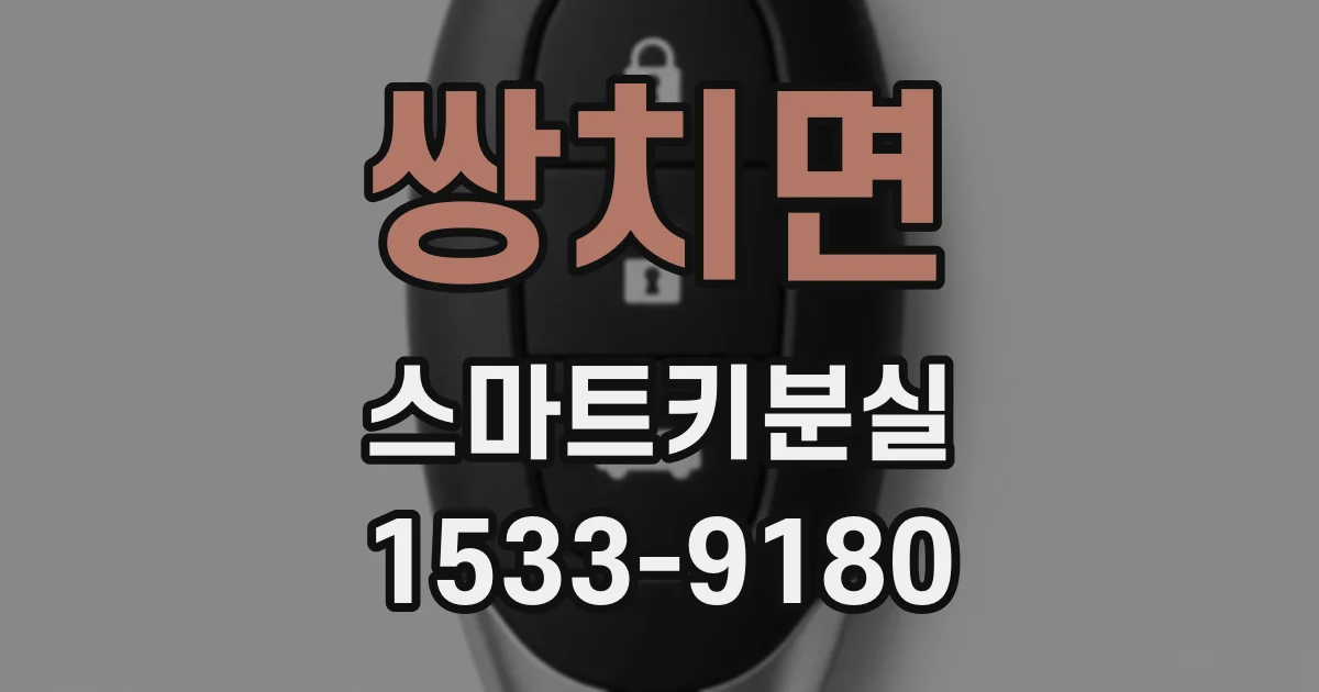 쌍치면 스마트키분실