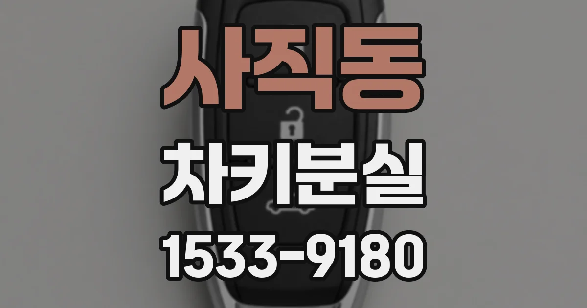 사직동 차키분실