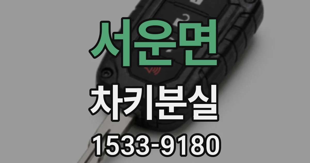 서운면 차키분실
