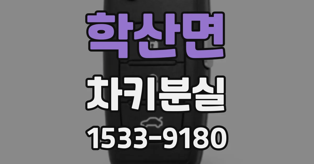 학산면 차키분실