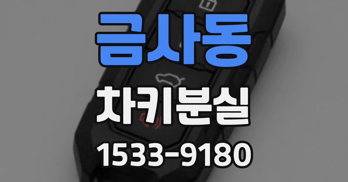 금사동 차키분실