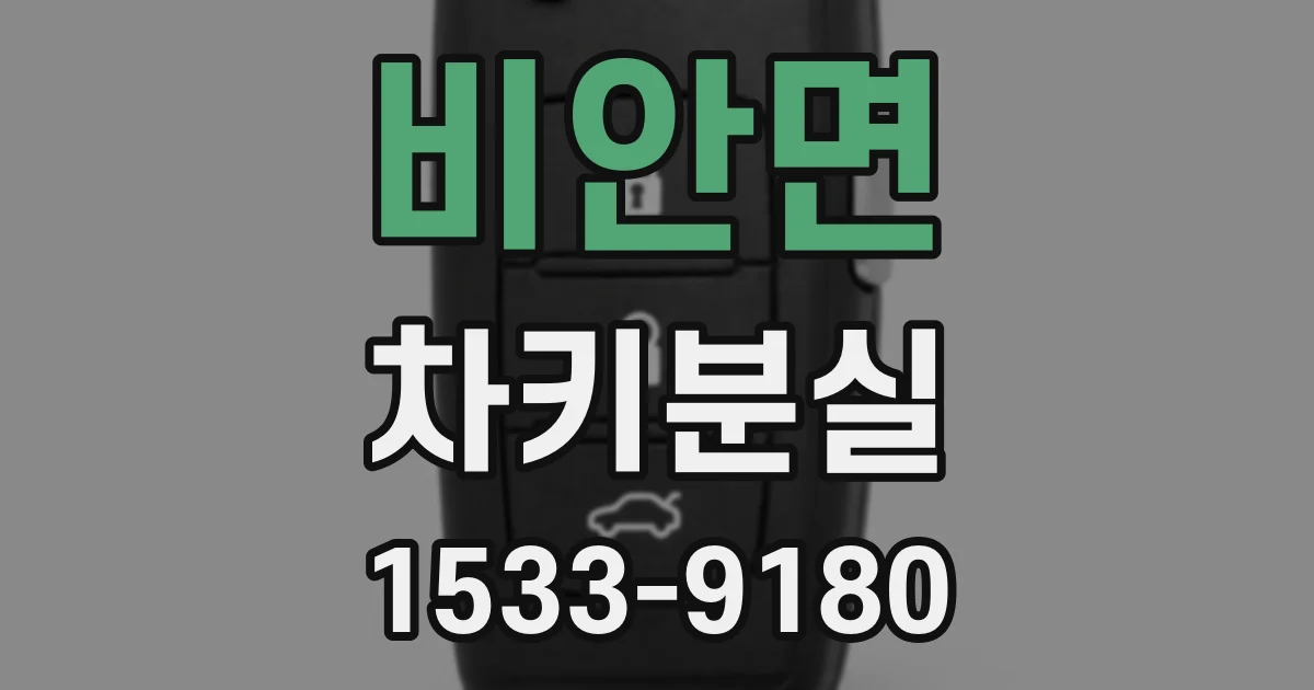 비안면 차키분실