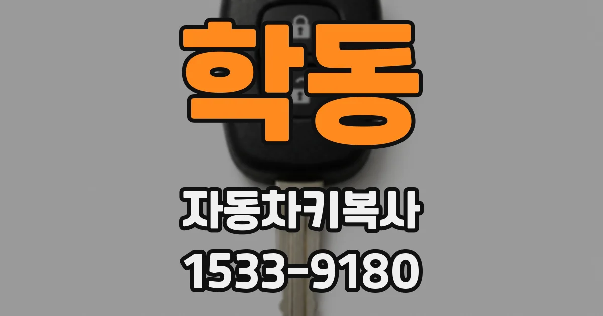 학동 자동차키복사