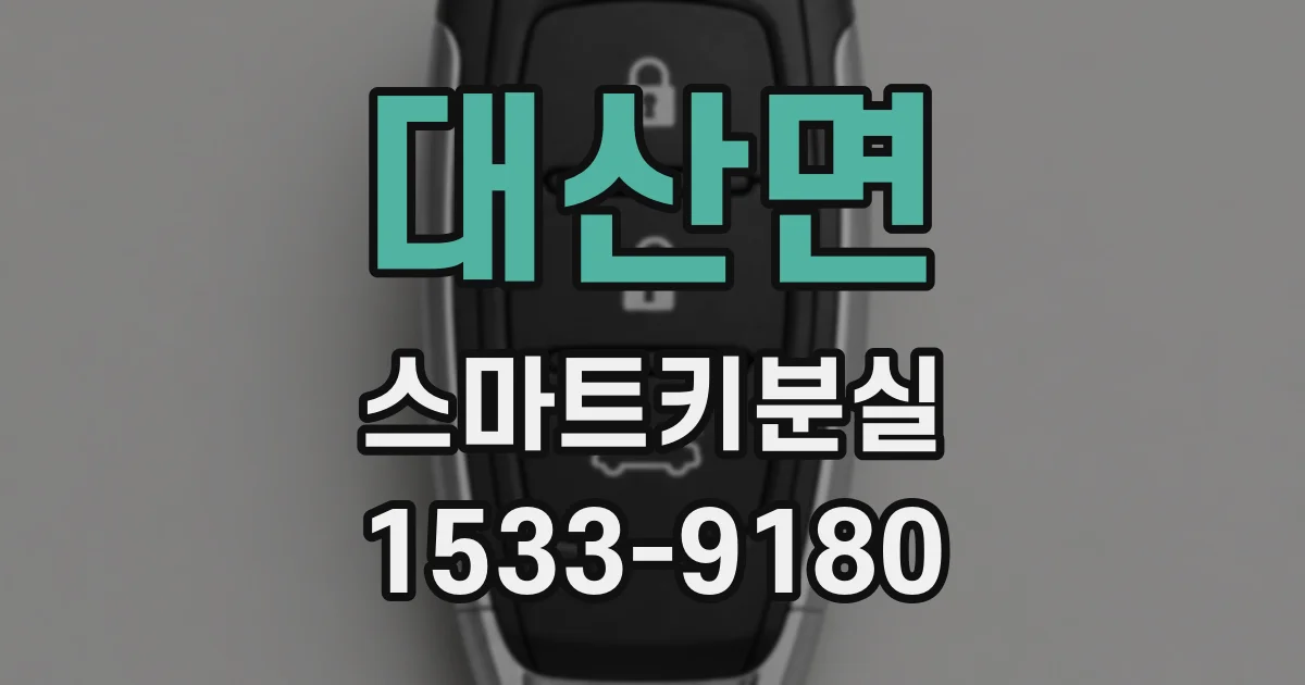 대산면 스마트키분실