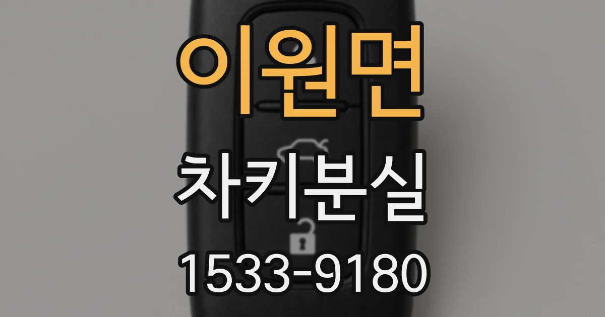 이원면 차키분실
