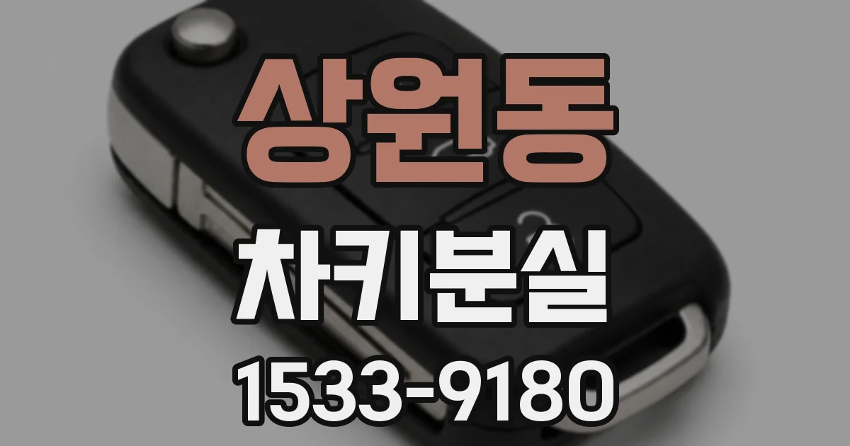 상원동 차키분실