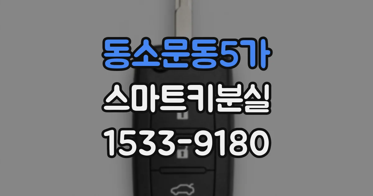 동소문동5가 스마트키분실