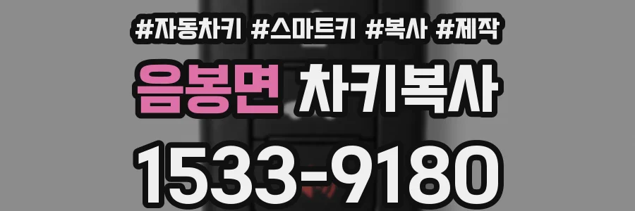 음봉면 차키복사