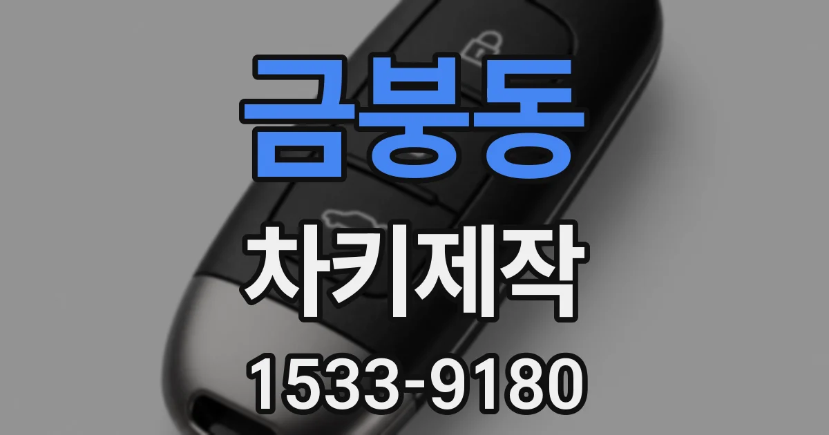 금붕동 차키제작