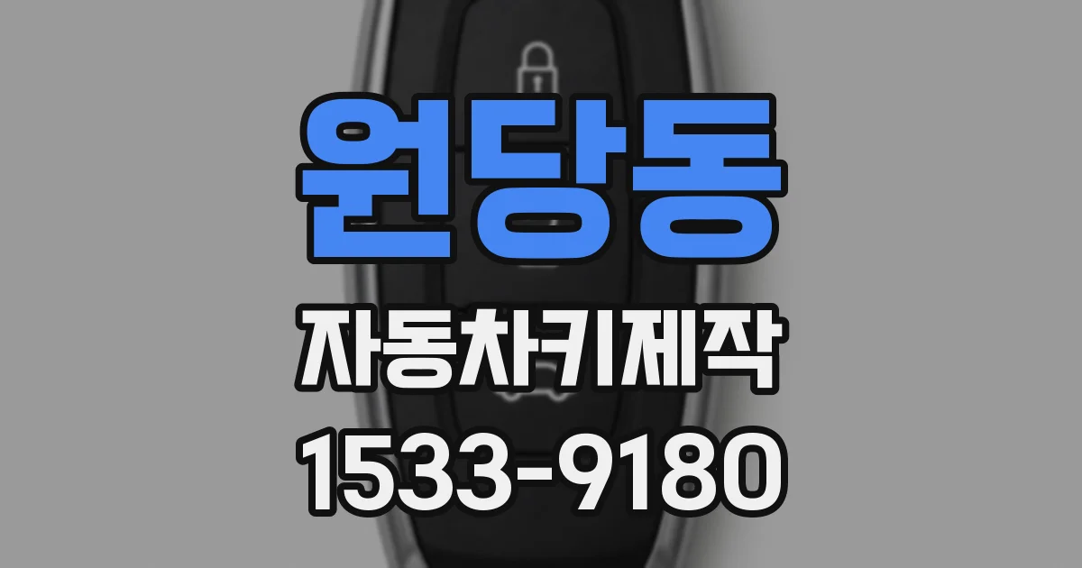 원당동 자동차키제작
