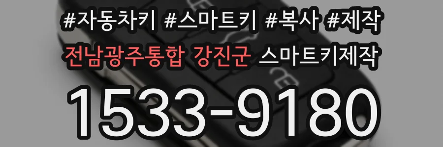전남광주통합 강진군 스마트키제작